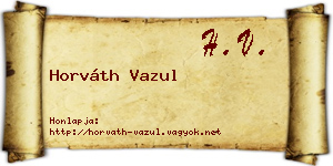Horváth Vazul névjegykártya